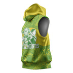 Australian Diamonds Netball Sleeveless Hoodie Indigenous Aboriginal Art Style Dot Pattern Graphics