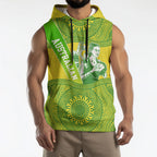 Australian Diamonds Netball Sleeveless Hoodie Indigenous Aboriginal Art Style Dot Pattern Graphics