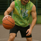 Australian Diamonds Netball Sleeveless Hoodie Indigenous Aboriginal Art Style Dot Pattern Graphics