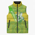 Australian Diamonds Netball Sleeveless Puffer Jacket Indigenous Aboriginal Art Style Dot Pattern Graphics