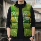Australian Diamonds Netball Sleeveless Puffer Jacket Indigenous Aboriginal Art Style Dot Pattern Graphics