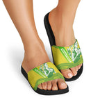 Australian Diamonds Netball Slide Sandals Indigenous Aboriginal Art Style Dot Pattern Graphics