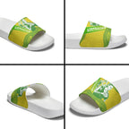 Australian Diamonds Netball Slide Sandals Indigenous Aboriginal Art Style Dot Pattern Graphics