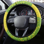 Australian Diamonds Netball Steering Wheel Cover Indigenous Aboriginal Art Style Dot Pattern Graphics