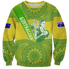 Australian Diamonds Netball Sweatshirt Indigenous Aboriginal Art Style Dot Pattern Graphics