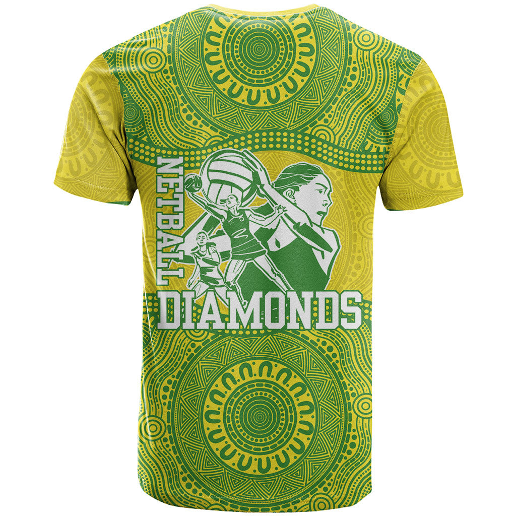 Australian Diamonds Netball T Shirt Indigenous Aboriginal Art Style Dot Pattern Graphics