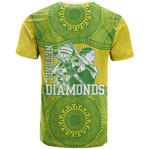 Australian Diamonds Netball T Shirt Indigenous Aboriginal Art Style Dot Pattern Graphics