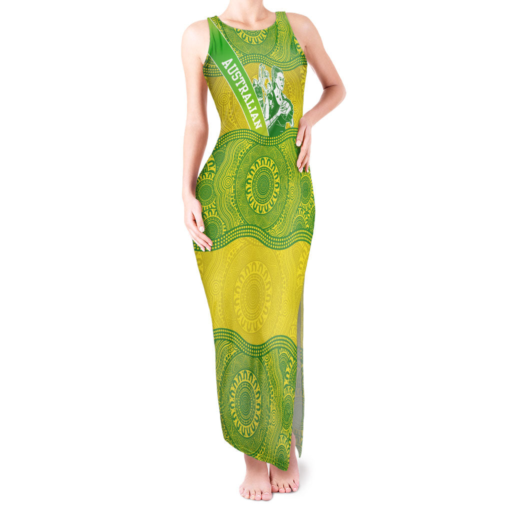 Australian Diamonds Netball Tank Maxi Dress Indigenous Aboriginal Art Style Dot Pattern Graphics