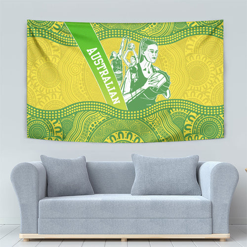 Australian Diamonds Netball Tapestry Indigenous Aboriginal Art Style Dot Pattern Graphics