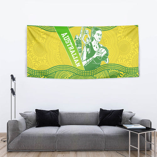 Australian Diamonds Netball Tapestry Indigenous Aboriginal Art Style Dot Pattern Graphics