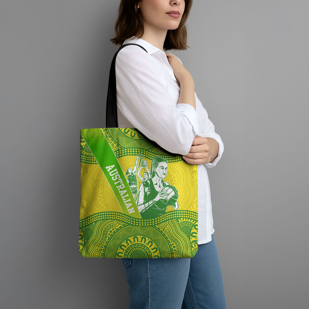 Australian Diamonds Netball Tote Bag Indigenous Aboriginal Art Style Dot Pattern Graphics