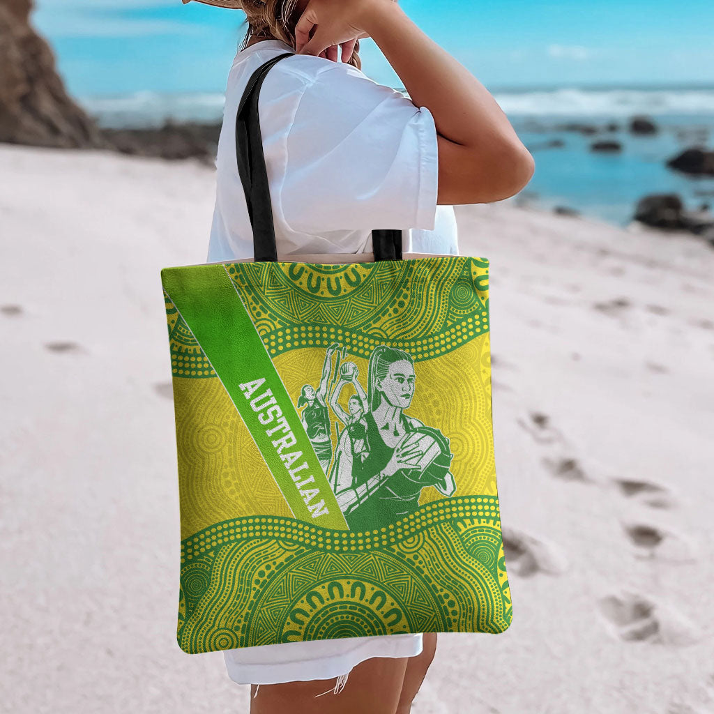 Australian Diamonds Netball Tote Bag Indigenous Aboriginal Art Style Dot Pattern Graphics
