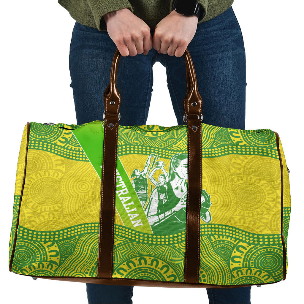 Australian Diamonds Netball Travel Bag Indigenous Aboriginal Art Style Dot Pattern Graphics
