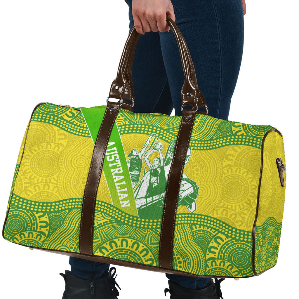 Australian Diamonds Netball Travel Bag Indigenous Aboriginal Art Style Dot Pattern Graphics
