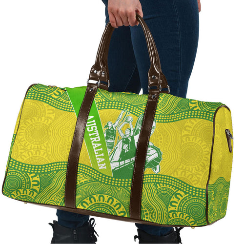 Australian Diamonds Netball Travel Bag Indigenous Aboriginal Art Style Dot Pattern Graphics