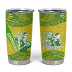 Australian Diamonds Netball Tumbler Cup Indigenous Aboriginal Art Style Dot Pattern Graphics
