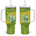 Australian Diamonds Netball Tumbler With Handle Indigenous Aboriginal Art Style Dot Pattern Graphics