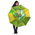 Australian Diamonds Netball Umbrella Indigenous Aboriginal Art Style Dot Pattern Graphics