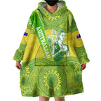 Australian Diamonds Netball Wearable Blanket Hoodie Indigenous Aboriginal Art Style Dot Pattern Graphics