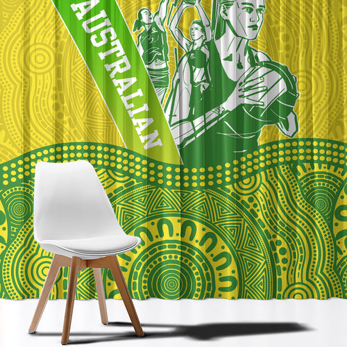 Australian Diamonds Netball Window Curtain Indigenous Aboriginal Art Style Dot Pattern Graphics