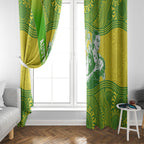 Australian Diamonds Netball Window Curtain Indigenous Aboriginal Art Style Dot Pattern Graphics