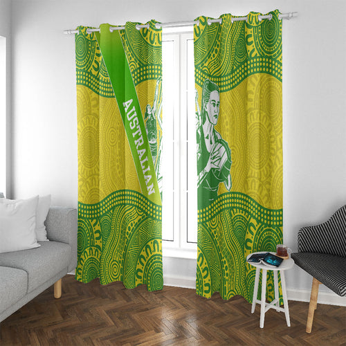 Australian Diamonds Netball Window Curtain Indigenous Aboriginal Art Style Dot Pattern Graphics