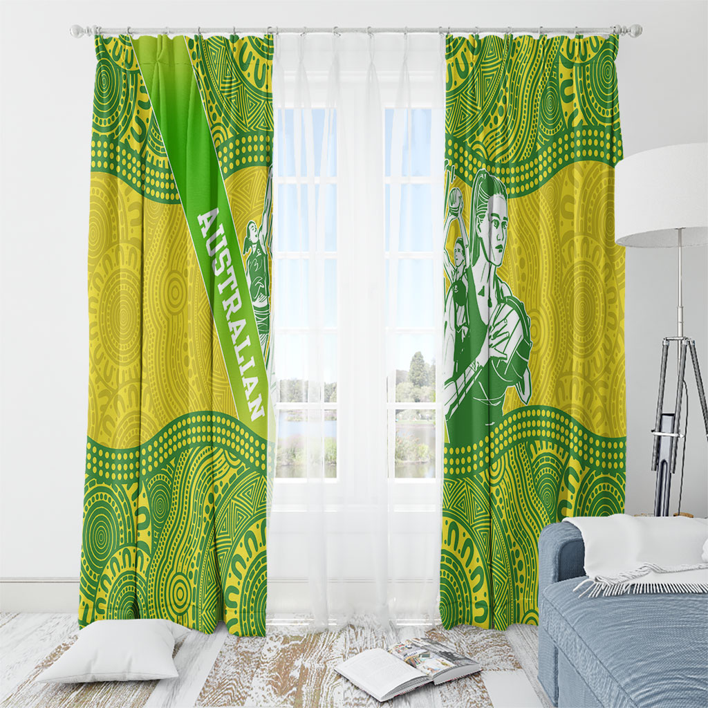 Australian Diamonds Netball Window Curtain Indigenous Aboriginal Art Style Dot Pattern Graphics