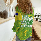 Australian Diamonds Netball Women Casual Shirt Indigenous Aboriginal Art Style Dot Pattern Graphics