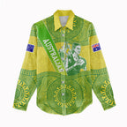 Australian Diamonds Netball Women Casual Shirt Indigenous Aboriginal Art Style Dot Pattern Graphics