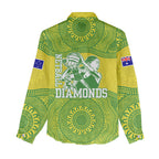 Australian Diamonds Netball Women Casual Shirt Indigenous Aboriginal Art Style Dot Pattern Graphics
