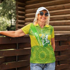 Australian Diamonds Netball Women Polo Shirt Indigenous Aboriginal Art Style Dot Pattern Graphics