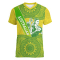 Australian Diamonds Netball Women V-Neck T-Shirt Indigenous Aboriginal Art Style Dot Pattern Graphics