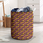 Brisbane Broncos Mascot Laundry Basket Tropical Hibiscus Floral Seamless Rugby Mascot