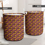 Brisbane Broncos Mascot Laundry Basket Tropical Hibiscus Floral Seamless Rugby Mascot