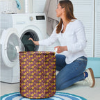 Brisbane Broncos Mascot Laundry Basket Tropical Hibiscus Floral Seamless Rugby Mascot