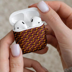 Brisbane Broncos Mascot AirPods Case Tropical Hibiscus Floral Seamless Rugby Mascot