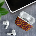Brisbane Broncos Mascot AirPods Case Tropical Hibiscus Floral Seamless Rugby Mascot