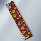 Brisbane Broncos Mascot Auto Sun Shade Tropical Hibiscus Floral Seamless Rugby Mascot