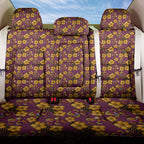 Brisbane Broncos Mascot Back Car Seat Cover Tropical Hibiscus Floral Seamless Rugby Mascot