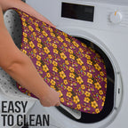 Brisbane Broncos Mascot Bathroom Set Tropical Hibiscus Floral Seamless Rugby Mascot
