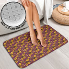 Brisbane Broncos Mascot Bathroom Set Tropical Hibiscus Floral Seamless Rugby Mascot