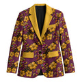 Brisbane Broncos Mascot Blazer Tropical Hibiscus Floral Seamless Rugby Mascot
