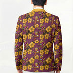 Brisbane Broncos Mascot Blazer Tropical Hibiscus Floral Seamless Rugby Mascot