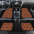 Brisbane Broncos Mascot Car Mats Tropical Hibiscus Floral Seamless Rugby Mascot