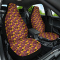 Brisbane Broncos Mascot Car Seat Cover Tropical Hibiscus Floral Seamless Rugby Mascot
