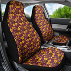 Brisbane Broncos Mascot Car Seat Cover Tropical Hibiscus Floral Seamless Rugby Mascot