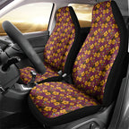 Brisbane Broncos Mascot Car Seat Cover Tropical Hibiscus Floral Seamless Rugby Mascot