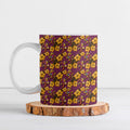 Brisbane Broncos Mascot Ceramic Mug Tropical Hibiscus Floral Seamless Rugby Mascot