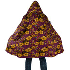 Brisbane Broncos Mascot Cloak Tropical Hibiscus Floral Seamless Rugby Mascot