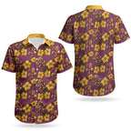 Brisbane Broncos Mascot Couples Matching Tank Maxi Dress and Hawaiian Shirt Tropical Hibiscus Floral Seamless Rugby Mascot